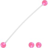 Pregnant Belly Button Ring with Pink UV ends