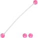 Pregnant Belly Button Ring with Pink UV ends