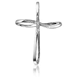 Forzieri 18K White Gold Diamond Cross Pendant