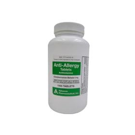 Click here to buy Chlorpheniramine Maleate anti-allergy tablets, 4 mg - 1000 ea.