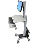 WorkFit-C 24-198-055 EMR Single LD Sit-Stand Workstation Cart