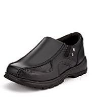 Coated Leather Slip-On School Shoes