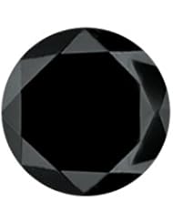 1.95 Cts of 7.09-6.87x5.88 mm Round Brilliant AA Loose Black Diamond {DIAMOND APPRAISAL INCLUDED}