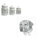 Labrador, Yellow Canister Set, Porcelain by Rosalinde