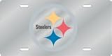Pittsburgh Steelers Laser Cut Silver License Plate
