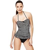 Spotted & Frilled Ruched Swimsuit