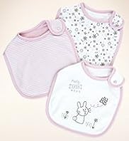 3 Pack - Petit Bebe Pure Cotton Assorted Bibs