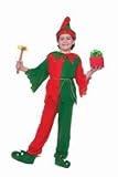 Christmas Elf Costume Unisex Child Costume Size 4-6 Small