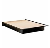 Step One Collection Full Platform Bed (54) in Solid Black Finish By South S ....