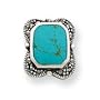 Sterling Silver Marcasite and Turquoise Earrings - JewelryWeb