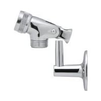 Polished Chrome Hand Shower Spray Holder Wall Bracket Pin Mount Set