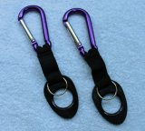 (2) Water Bottle Holders W/ Purple Aluminum Carabiner Attachments