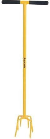 Hound Dog Garden Steel Tiller Cushioned handle, Black/Yellow