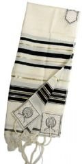 Black & Gold 100% Wool Tallit 36