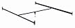 Bolt-On 82" Queen Size Bed Rails with 1 Leg Cross Arm and Adjustable Glides By Hollywood Bed Frame