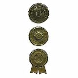 SOUS1 - Seal, Foil, Outstanding Excellence, 1-1/4x2, 12/PK, Gold