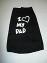 T-16ILD Tank Top with saying I Love Dad Medium Black Dog Clothing