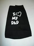 Puppy Luck T-16ILD Tank Top with saying I Love Dad XSmall Black Dog Clothing