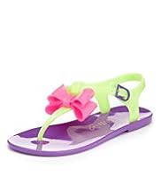 Toe Post Bow Jelly Sandals