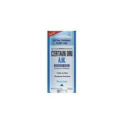 Certain Dri A.M. Underarm Refresher, Scented Stick, Shower Fresh, 2.6 oz.
