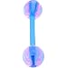 BIOPLAST Light Blue BLAZING BASEBALL Barbell Tongue Ring