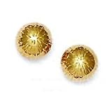 14k Yellow 10 mm Diamond-cut ball Earrings