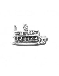 Sterling Silver 3D New Orleans Riverboat Vacation Travel Tour Charm