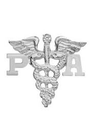 NursingPin - Physician Assistant PA Diamond Graduation Pin in Silver