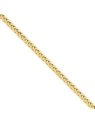 14k Gold 2.60mm Lite Wheat Chain 16 Inches
