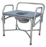 ^Drop Arm Steel Commode - Bariatric Commode, 850 lb. Capacity Min.Order is 1 CS ( 1 Each / Case; )