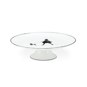 Barbara Barry for Wedgwood Best in Show Footed Cake Plate with Lady and Dog by Barbara Barry