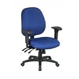 Office Star Work Smart Multi Function Ergonomic Chair with Ratchet Back and 2-Way Adjustable Arms, Navy