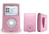 Kroo 30Gb (Pink) Apple Ipod G5 Video Melrose Leather Case / Home Travel Charger / 12V Car Charger - By Pcmicrostore