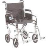 Drive Medical Go-Kart Steel Transport Chair 19 Inches with Removable Desk Arm Black - 1 Ea