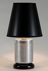Vintage Brushed Aluminum Tea Cannister Table 