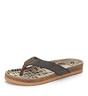 Toe Post Text Print Flip-Flops