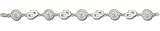 Oklahoma Sooners Solid Sterling Silver OU  Seal Bracelet 7 1/4