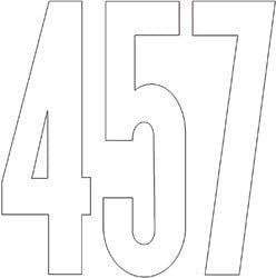 Bulk Buy: Duro Permanent Adhesive Vinyl Numbers 4" Gothic/White D3217-WHITE (6-Pack)