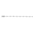 4mm Linked Round CZ Bezel Bracelet 7"