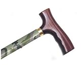 Folding Cane - Camouflage. This Walking Cane has push button height adjustment in and a weight capacity of 250 lbs. Comfortable Fritz Handle is designed for arthritis sufferers.
