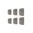 One set/3 sizes -S/M/L GRAY - Earphones Plus brand silicone replacement ear cushions for ear-canal fitting earphones earbuds PLUS FREE SAMPLE PAIR of Memory Foam earphone cushions