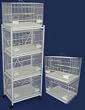 Brand New Lot of Six Aviary Breeding Bird Cage 24x16x16/Stand - WHITE