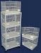 Brand New Lot of Six Aviary Breeding Bird Cage 24x16x16/Stand - WHITE