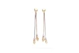 14k Tricolor Gold Dangle Earrings