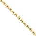 14k 4mm D-Cut Rope Lobster Clasp Chain Necklace - 22 Inch - Lobster Claw