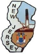 Metal Lapel Pin - USA State Maps - New Jersey