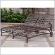 International Caravan Santa Fe Wrought Iron Double Patio Chaise Lounge