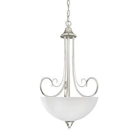 Thomas Lighting SL8933-42 Somerset - Three Light Pendant, Matte Nickel Finish with Etched Glass
