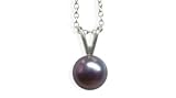 6mm Black Single V Cultured Pearl Pendant