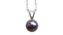 6mm Black Single V Cultured Pearl Pendant